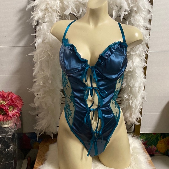 Satin Teddy Sexy Lingerie - Picture 2 of 10